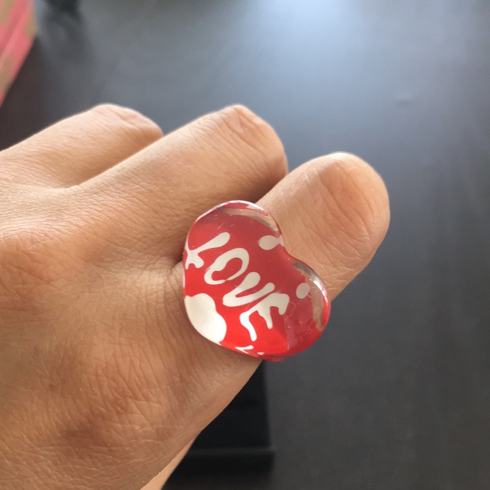 Love ❤️ acrylic cute ring candy 🍬 resin lucite
